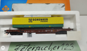 Roco H0 AC 46356 Taschenwagen "Schenker Freiburg" / DB / OVP