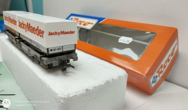 Roco H0 DC 46371 Container Tragwagen "Jacky Maeder"  / SBB / OVP