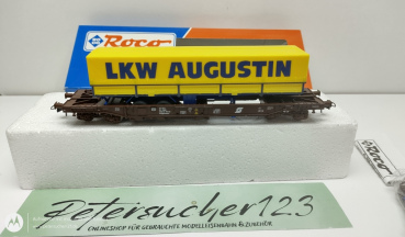 Roco H0 DC 46372 Container Tragwagen "LKW AUGUSTIN"  / ÖBB / OVP