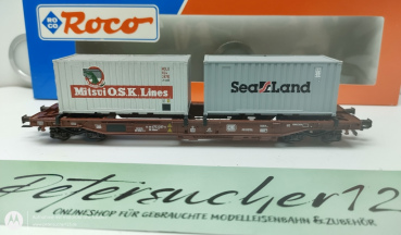 Roco H0 DC 46378 Einheitstaschenwagen “Sea Land" / DB / OVP