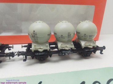 ROCO H0 DC 46520 Behältertragwagen-Set "Haus zu Haus" / Laabkkmms588 / DB / OVP