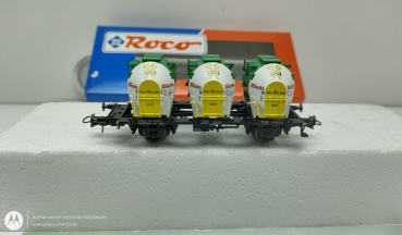 Roco H0 DC 46526 Behältertragwagen KNORR /  DB / OVP