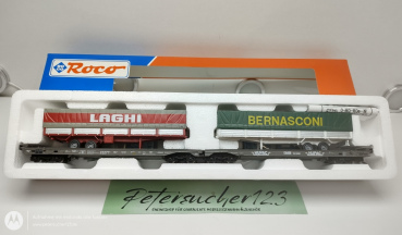 Roco H0 DC 46567  Doppel-Tragwagen "HAGHI / BERNASCONI" / SBB / OVP