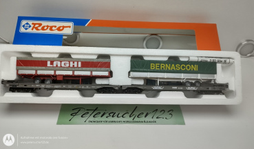 Roco H0 DC 46567  Doppel-Tragwagen "HAGHI / BERNASCONI" / SBB / OVP