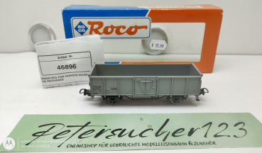 Roco H0 DC 46896 Hochbordwagen / grau / NEM / BLS / OVP