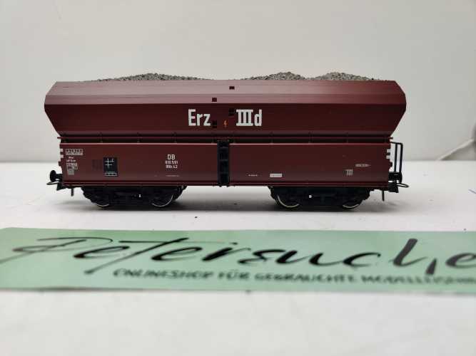 Roco H0 AC 610 591 / vierachsiger Großraum-Selbstentladewagen / NEM / DB / Ladegut Kohle