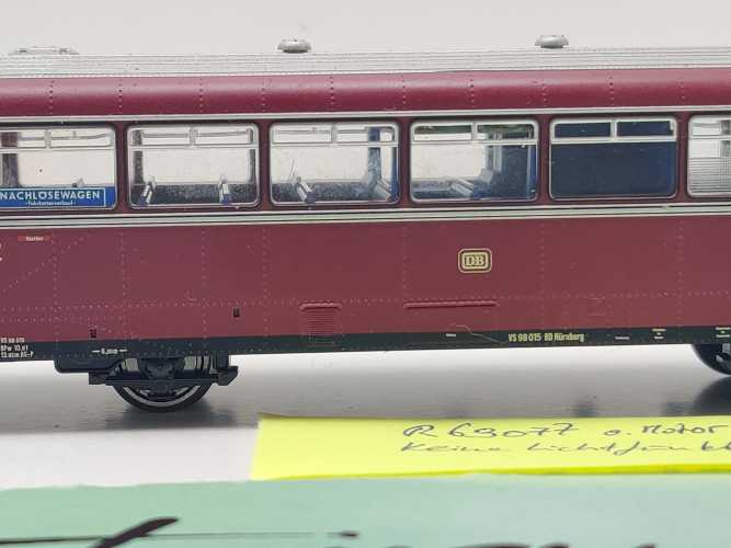 ROCO H0 DC 63077A Schienenbus-Steuerwagen VS98 2.Kl o.Motor / NEM / DB