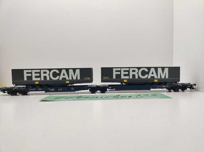 ROCO H0 DC 67412 Doppeltaschen-Gelenkwagen "FERCAM" Sdggmrs / NEM / [P]