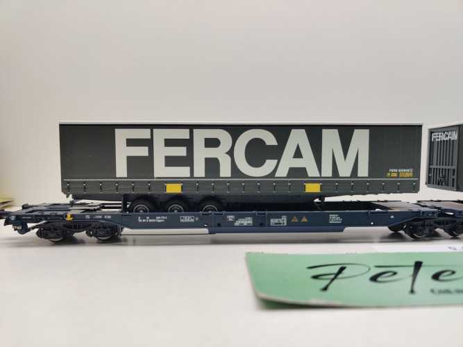 ROCO H0 DC 67412 Doppeltaschen-Gelenkwagen "FERCAM" Sdggmrs / NEM / [P]