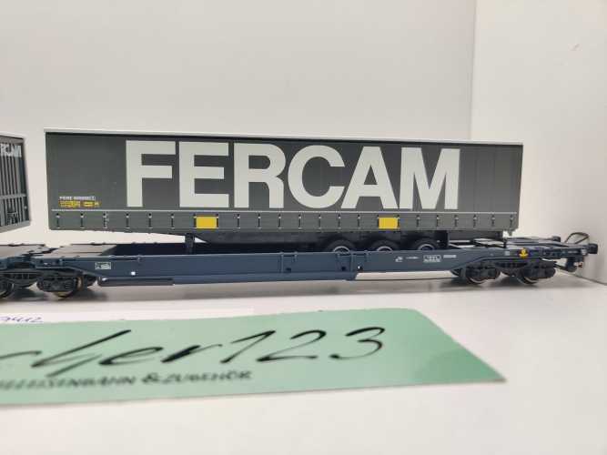 ROCO H0 DC 67412 Doppeltaschen-Gelenkwagen "FERCAM" Sdggmrs / NEM / [P]