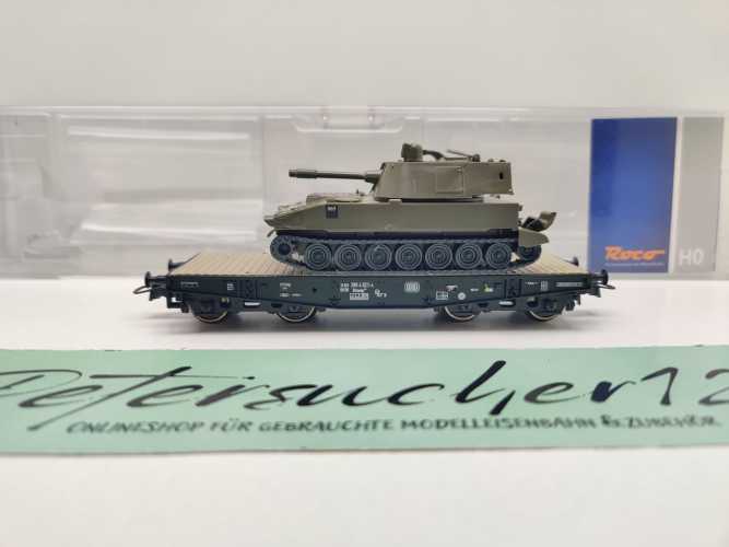 Roco H0 DC 67475 Schwerlastwagen Rlmmp belg. Panzerhaubitze M108 / NEM / DB / OVP