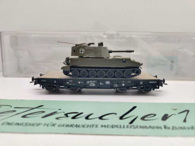 Roco H0 DC 67475 Schwerlastwagen Rlmmp Panzerhaubize M108 Antenne / NEM / DB / OVP