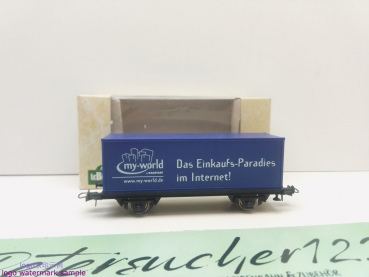 Roco H0 DC Containerwagen "my-world by Karstadt" / le buffet, Karstadt / OVP