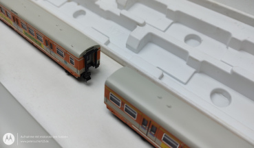 Mini Trix N DC 1027 S-Bahn Zug Lok + 3 Anhänger mit Licht / OVP / Analog