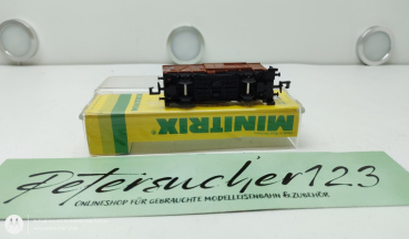 Mini Trix  N DC 3500 Gedeckter Güterwagen / Begleitwagen Braun DB OVP