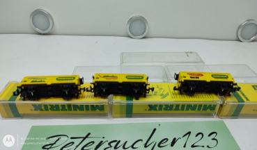 Mini Trix  N DC 3530   3 x Schiebedachwagen Spielwarenmesse1983 / 1984 / 1985 DB OVP