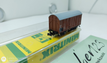 Minitrix N DC 13534 ex 3534 gedeckter Güterwagen Gklm193 / DB / OVP