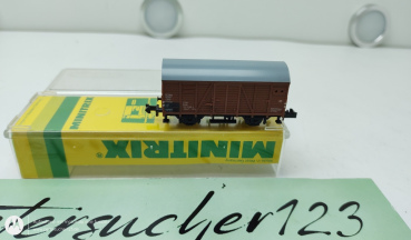 Mini Trix  N DC 3524 Gedeckter Güterwagen  Braun DB OVP