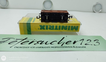 Mini Trix  N DC 3524 Gedeckter Güterwagen  Braun DB OVP