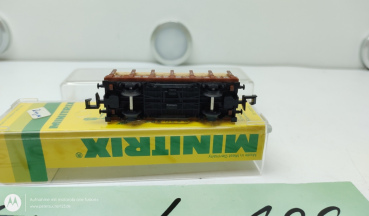 Mini Trix  N DC 3587 Rungenwagen Ladegut lose Braun DB OVP