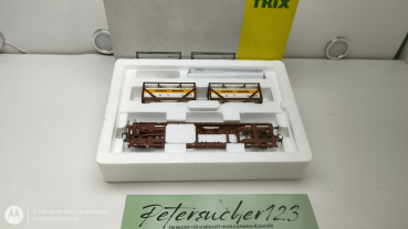 Trix H0 DC 24329-02 Containertragwagen "Bertschi AG Dürrenäsch" // DB/ OVP