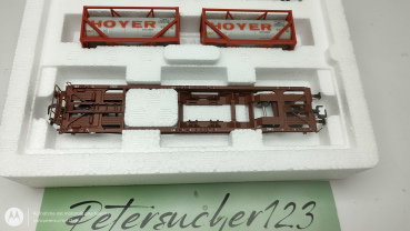 Trix H0 DC 24330-03 Containertragwagen "Hoyer" // DB/ OVP