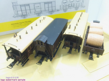 Trix H0 DC 21252 Personenwagen-Set Nebenbahn-Zug der Pfalz-Bahn / NEM / OVP