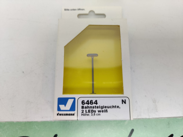 Viessmann N DC 6464 Bahnsteigleuchte / 2 Led weiß / Höhe 3,60 cm / OVP