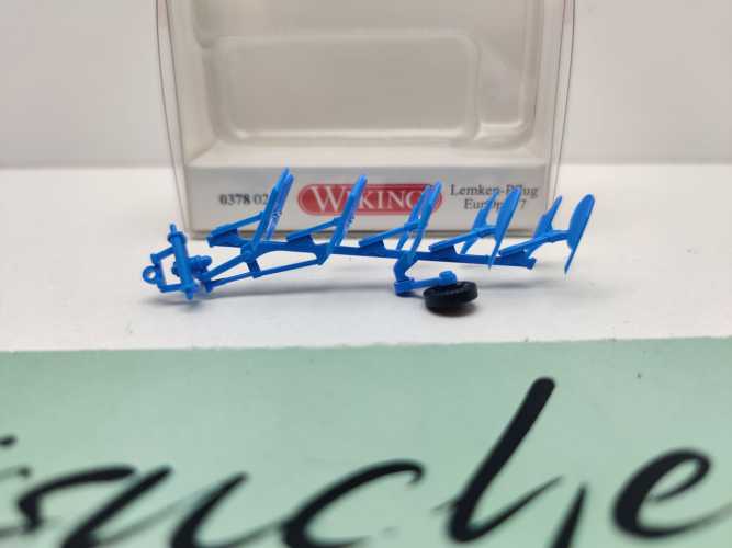 Wiking H0 0378 02 Landw. Anhänger "Lemken-Pflug EurOpal 7" / 1:87 / OVP