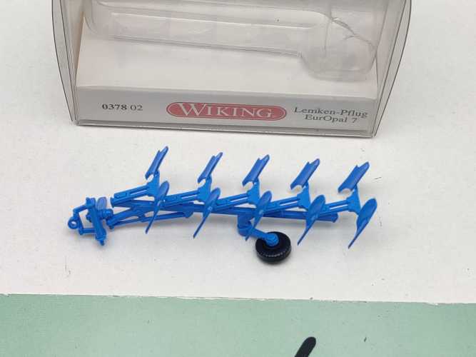 Wiking H0 0378 02 Landw. Anhänger "Lemken-Pflug EurOpal 7" / 1:87 / OVP