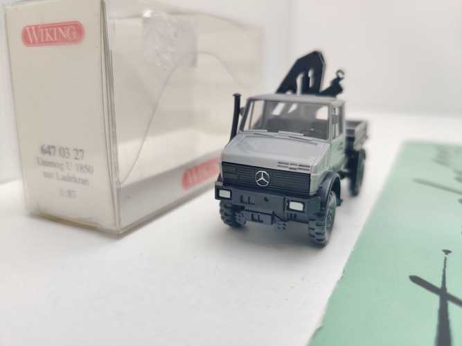 Wiking H0 647 03 27 Mercedes Benz "Unimog U1850" Ladekran / 1:87 / OVP