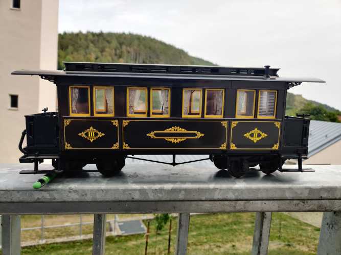 LGB Spur G 3061 / vierachsigen historischen Personenwagen (Gattung BCiP) / „Barmer Bergbahn“ / Ep. I bis II