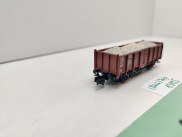 Minitrix N DC 13925 Hochbordwagen Ladung Grubenholz E035 / NEM / DB