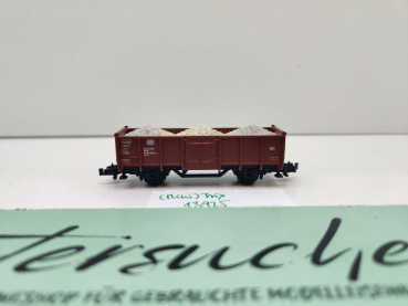 Minitrix N DC 13925 Hochbordwagen Ladung Grubenholz E035 / NEM / DB