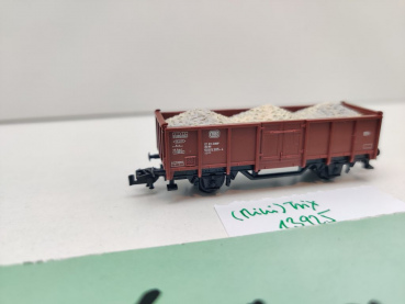 Minitrix N DC 13925 Hochbordwagen Ladung Grubenholz E035 / NEM / DB