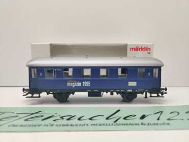 Märklin H0 AC 84235 Personenwagen 2. Kl Bie Magazin JW'95 / NEM / OVP weiß