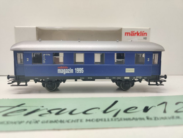 Märklin H0 AC 84235 Personenwagen 2. Kl Bie Magazin JW'95 / NEM / OVP weiß