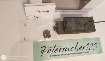 4MFOR H0 AC 48711 Flachwagen mit Panzer Leopard 2 A6 / Metall / K / BW / OVP