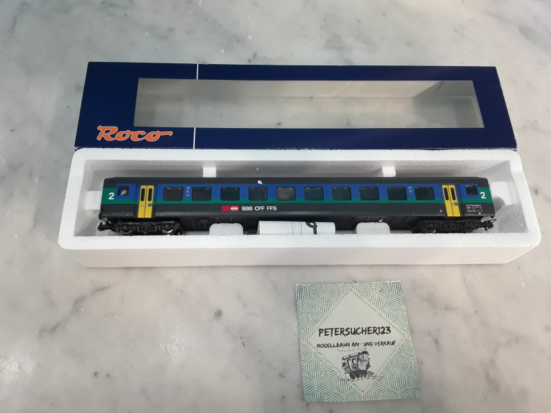 Roco H0 DC 44496 Personenwagen 2. Klasse SBB OVP TOP