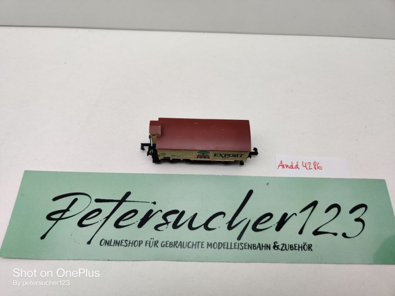 Arnold N DC 4286 gedeckter Güterwagen m Brmshs "Wicküler Export" / G 10 / DB