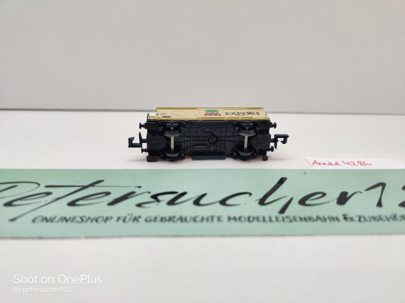 Arnold N DC 4286 gedeckter Güterwagen m Brmshs "Wicküler Export" / G 10 / DB