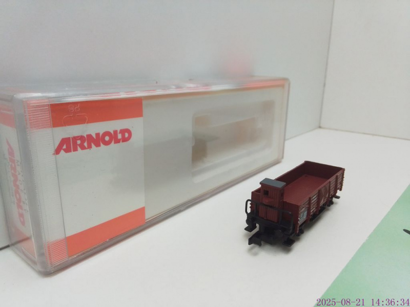 Arnold N DC 4412 Hochbordwagen mit Bremserhaus / Om / DRG / OVP