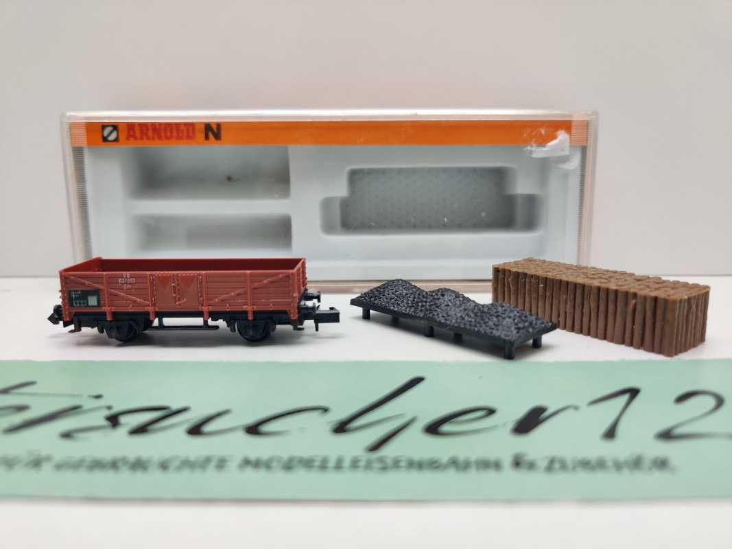Arnold N DC 4471 Hochbordwagen Om / 2 Ladungseinsätze / DB / OVP