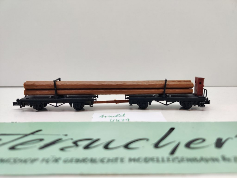 Arnold N DC 4479 Drehschemelwagen-Paar für Langholz / helle Kuppelstange