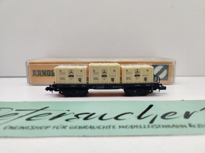 Arnold N DC 4961 Flachwagen "Mercedes Benz" 3 Überseekisten / SSkms / DB / OVP