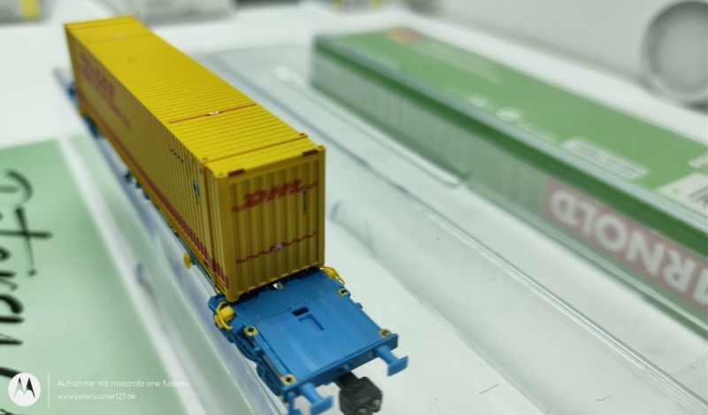 Arnold  N DC HN6593 Containerwagen Sgnss 45' Container „DHL" Ep. VI OVP