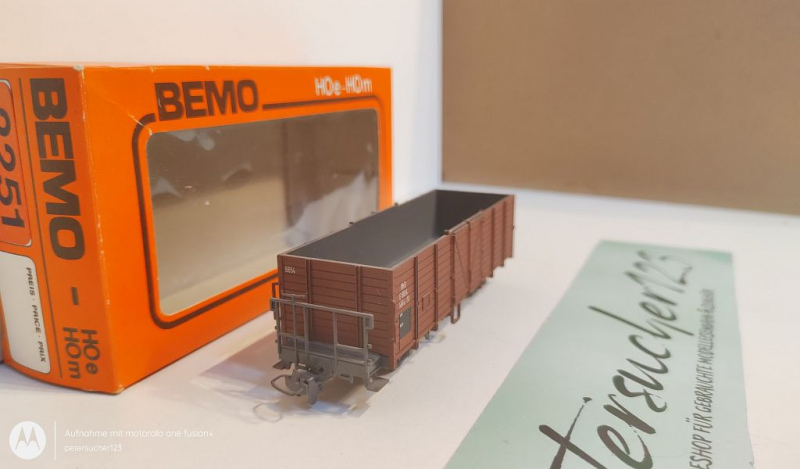 BEMO H0m DC 2251 Hochbordwagen / E6654 / Rhb / OVP orange