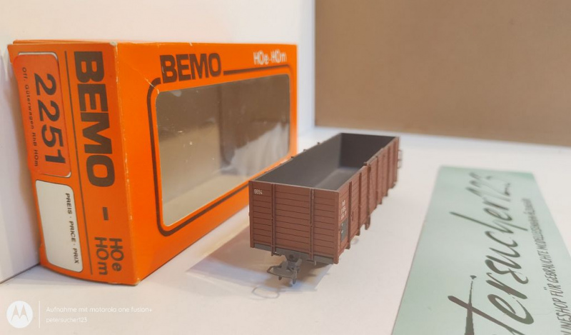 BEMO H0m DC 2251 Hochbordwagen / E6654 / Rhb / OVP orange