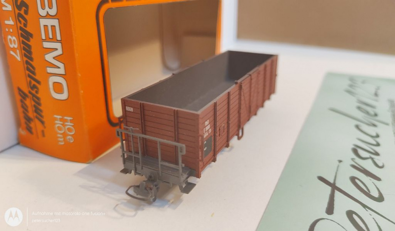 BEMO H0m DC 2251 108 Hochbordwagen / E6668 / Rhb / OVP orange