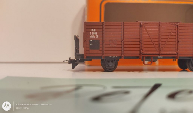 BEMO H0m DC 2251 108 Hochbordwagen / E6668 / Rhb / OVP orange